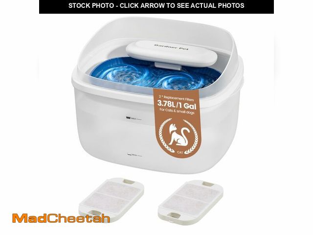 Lot 74-14048109 - Gardner Pet Cat Fountain 1 Gallon, Vortex Dog Water Fountain, Ultra Quiet Automatic Cat Fountain wit...