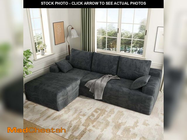 Lot 74-13776073 - 104" Cloud Sectional Couch with L-Shape Chaise, Modern Modular Sofa with Deep Seat, Upholstered Couc...