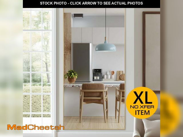 Lot 74-12550755 - Antok 76"x 34" Rectangle Full Length Mirror Standing Floor Mirror Stand Up Mirror, Gold Frame - UNUS...