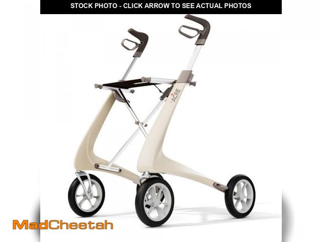 Lot 74-12096963 - byACRE Carbon Ultralight Rollator Walker with Organizer Bag, Regular Track, 16.5" x 24" Seat (W x H)...
