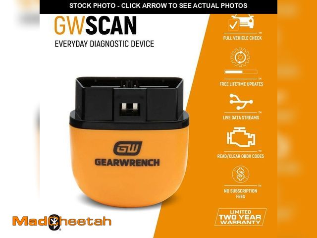 Lot 74-12783604 - GEARWRENCH OBD2 Bluetooth Diagnostic Tester with GWSCAN App and Free Lifetime Software Updates (2-Pa...