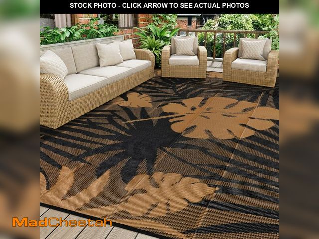 Lot 74-12712889 - Homcomoda Outdoor Rugs 6'x9Ã¢â¬â¢ Waterproof Reversible Patio Rugs Outdoor Clearance Lightweight O...