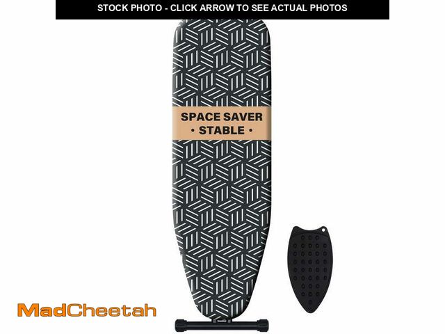 Lot 74-12549223 - (MISSING SILICONE PAD) Ironing Board, Space Saver, Extra Thick Heavy Duty Padded Cover, Stable Struc...