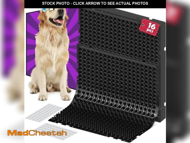 Lot 74-11554602 - ohlela 16 Pack Black Scat Mats for Dogs - 16" x 13" Pet Deterrent Mat with 1" Spike. Effective Dog P...