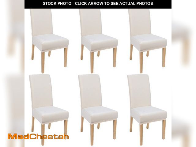 Lot 74-12705842 - Smiry Velvet Stretch Chair Covers for Dining Room Set of 6, Soft Fit Removable Washable Kitchen Pars...