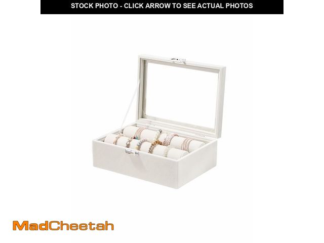 Lot 74-14268933 - Kanwoder Bracelet Holder Organizer Box, Jewelry Storage Case with 2 Rods, Bangle Watch Display Tray ...