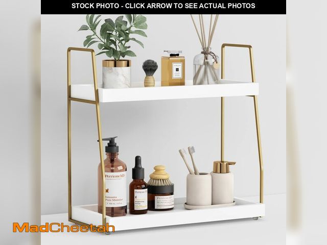 Lot 74-13543098 - Forbena Bathroom Organizer Countertop, Counter Organizer for Bathroom Decor, Wooden Sink Shelf for V...