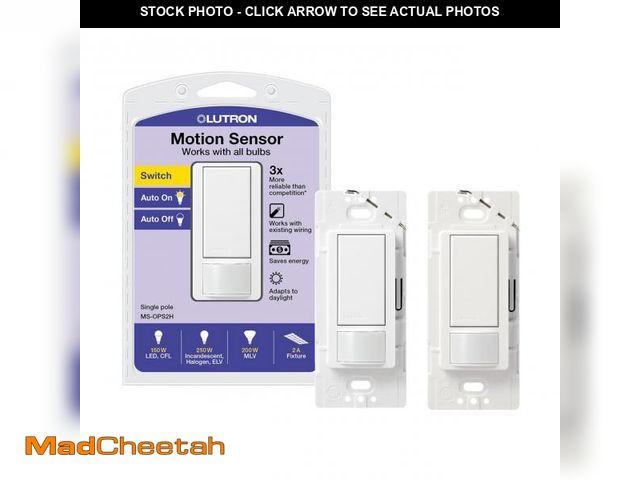 Lot 74-12438977 - Lutron Maestro Motion Sensor Light Switch Indoor for Bathroom, Garage, Laundry Room, Any Bulbs, Occu...