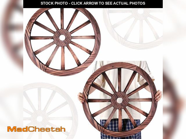 Lot 74-14061092 - Kathfly Wagon Wheel Decor 24 Inch Decorative Vintage Old Western Style Wall Hanging Plastic Wagon Wh...