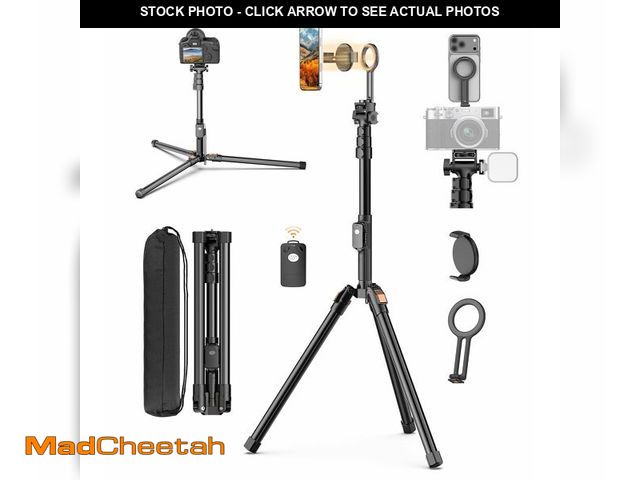 Lot 74-14434025 - XXZU 74" Magnetic Phone Tripod with Phone Clip for Magsafe, Camera Tripod - UNUSED