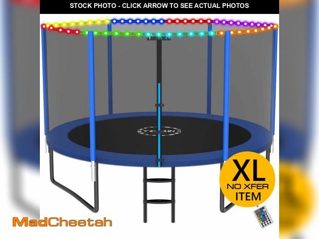 Lot 74-13775733 - YORIN Trampoline for 2-3 Kids, 8FT  Trampoline for Adults with Enclosure Net, Ladder, Light, 800LBS ...