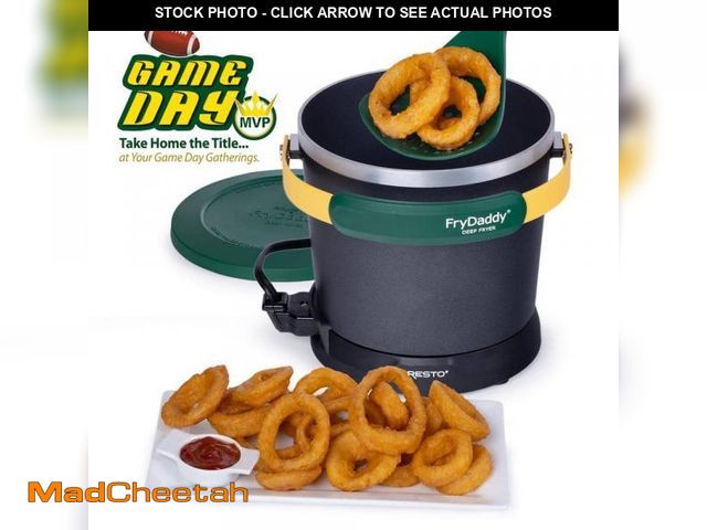 Lot 74-12463089 - Presto 1qt Black GameDay FryDaddy Deep Fryer Green-Yellow - UNUSED