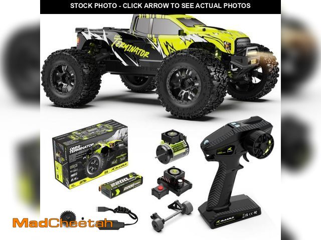 Lot 74-12423269 - AMORIL 1/10 RTR Brushless Fast RC Cars for Adults,Max 50mph Hobby Electric Off-Road Monster Truck,Wa...