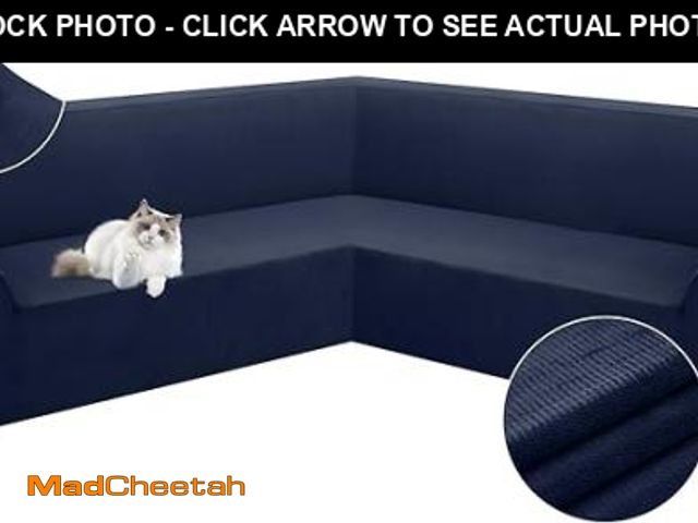 Lot 74-11905133 - Arfntevss Velvet Sectional Couch Covers L Shape Stretch Sofa Cover Corner Sectional Slipcover Set Ma...