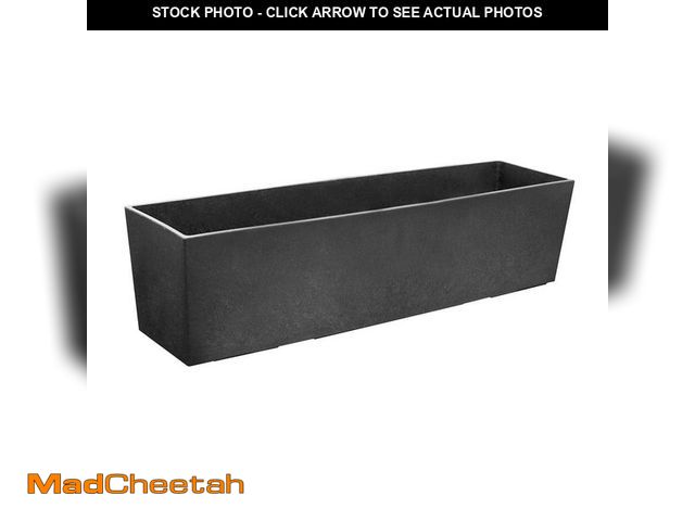 Lot 74-14602682 - Vigoro Fiorella Medium Black Rubber Self-Watering Table Trough Planter with Drainage Holes (6.2 in. ...