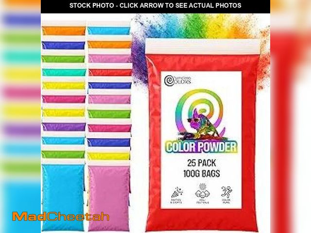 Lot 74-12128883 - Chameleon Colors 100g Color Powder Packs - 25 Pack - 10 Vibrant Colors in Clear Bags - Non-Toxic &am...