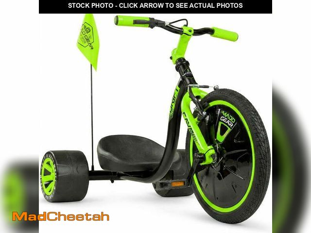 Lot 74-14324182 - Drift Trike for Kids Ages 5+ with Adjustable Seat and 16" Front Wheel â Madd Gear - UNUSED