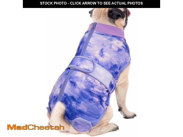 Lot 74-12683814 - Lukovee Recovery Suit for Dogs - Zipper Onesie for Female &amp; Male Dogs, Abdominal Wounds Cone E-C...