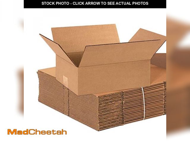 Lot 74-12399525 - AVIDITI Shipping Boxes 12"L x 9"W x 4"H, 25-Pack | Small to Medium Corrugated Cardboard Box for Shoe...