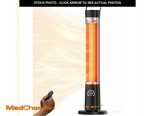 Lot 74-14305803 - (MISSING REMOTE )Patio Heater for Outdoor Use, Infrared Electric Outdoor Heater, 1500W Instant Heati...
