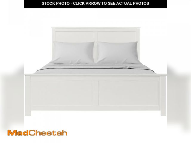 Lot 74-12140019 - *SEE DETAILS* Winston Wooden Platform Bed in White  King *SEE DETAILS*  - UNUSED