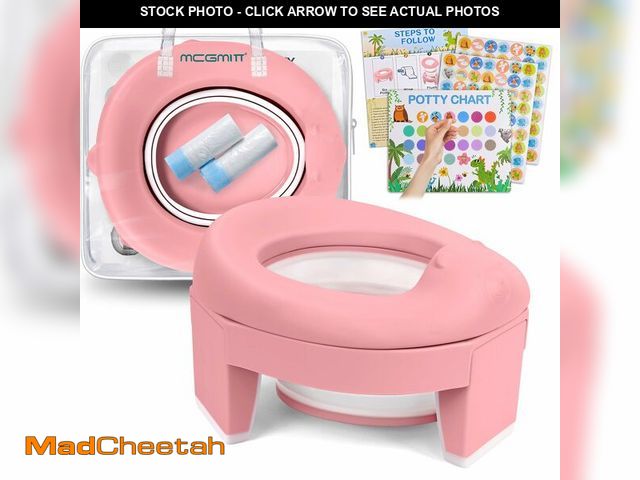 Lot 74-14211176 - MCGMITT Portable Potty Seat for Kids Travel - Foldable Training Toilet Chair for Toddler Girls with ...