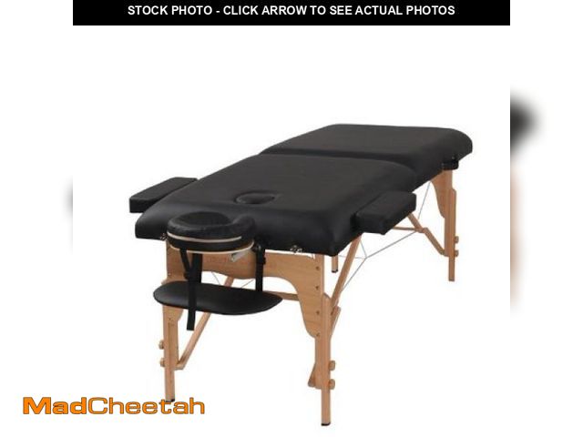 Lot 74-12102952 - The Best Massage Table 3  Foam 2 Fold Black Portable Massage Table - PU Leather High Quality - UNUSE...