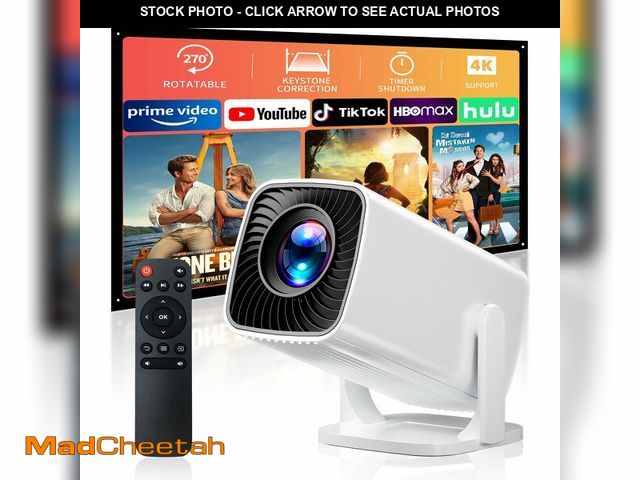 Lot 74-14270053 - Mini Projector with 4K Support, Portable Projector with Electric Focus &amp; Keystone, 270ÃÂ° Rotat...