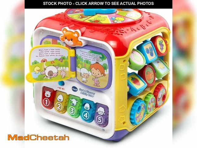 Lot 74-14349137 - VTech Sort and Discover Activity Cube, Red - USED