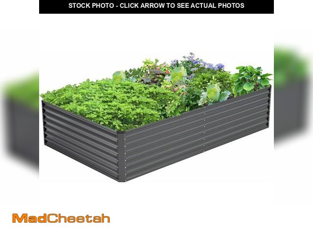 Lot 74-14250601 - Ayen Guard 8x4x2FT Galvanized Raised Garden Bed,Galvanized Planter Boxes Outdoor, Large Metal Raised...