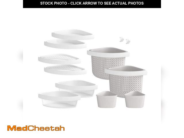 Lot 74-13797043 - Sterling STORE+ 12-Piece Wall Mounted Shower Caddy in White Finish - UNUSED