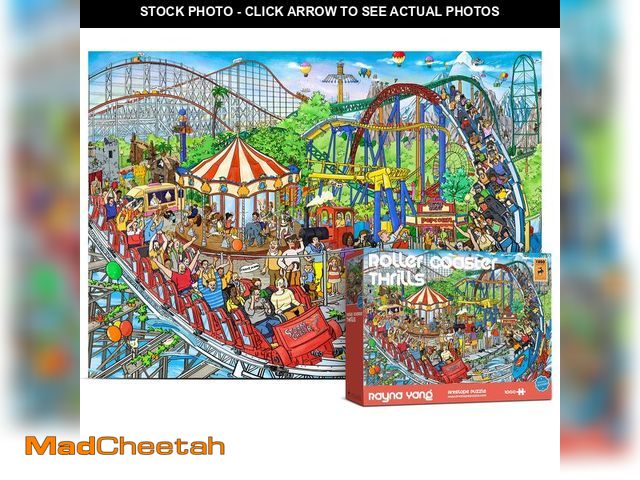 Lot 74-13540110 - Antelope - 1000 Piece Puzzle for Adults, Roller Coaster Jigsaw Puzzles 1000 Pieces, Theme Park Puzzl...