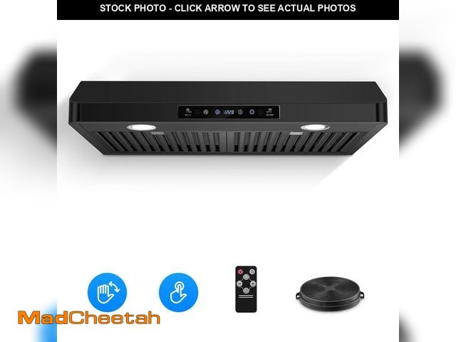 Lot 74-14242867 - amzchef 30 in. 700CFM Ducted Under Cabinet Range Hood with Touch Display, LED Lights, and Permanent ...