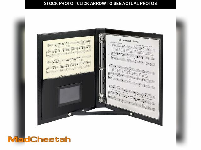 Lot 74-14046247 - Choir Music Folder with Handle &amp; Strap - Professional Black Choir Folder for Stage Performance, ...