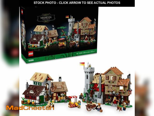 Lot 74-12850504 - LEGO Icons Medieval Town Square Build and Display Model, Classic Castle Set Reimagined with 8 Mediev...