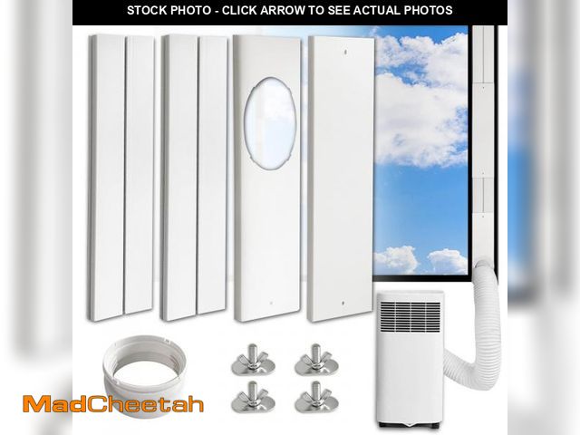 Lot 74-12441098 - Portable AC Window Vent Kit - Complete Air Conditioner Window Kit, Adjustable PVC Window Seal Kit Pa...