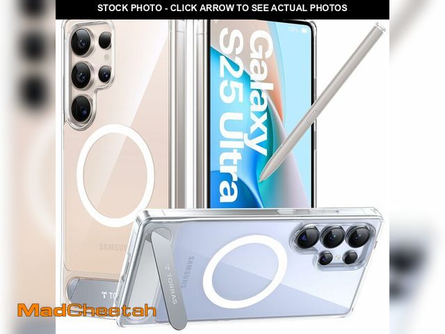 Lot 74-13549409 - TORRAS Strong Magnetic &amp; Seamless Stand for Samsung Galaxy S25 Ultra Case for MagSafe, Mil-Grade...