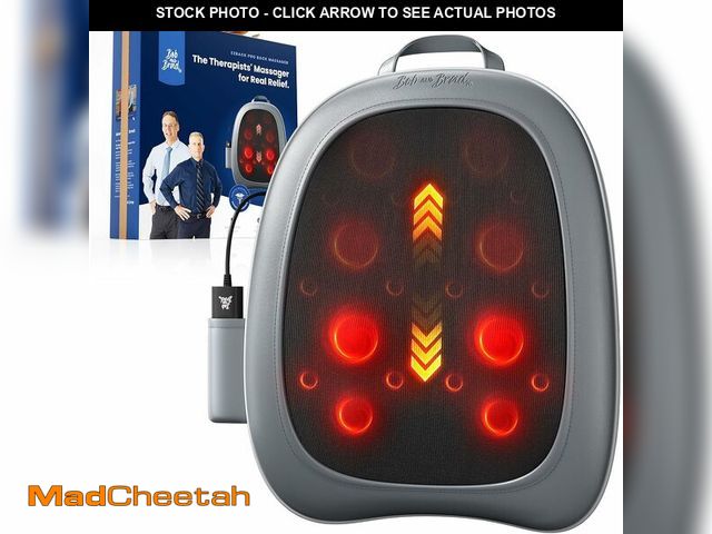 Lot 74-13709279 - BOB AND BRAD Back Massager for Pain Relief Deep Tissue, FSA EZBack Pro Corded 4D Kneading Shiatsu Ba...