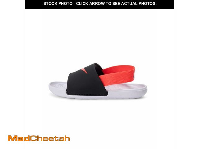 Lot 74-14479038 - Nike Kawa Baby/Toddler Slides, Black/Bright Crimson-White, 10C - USED