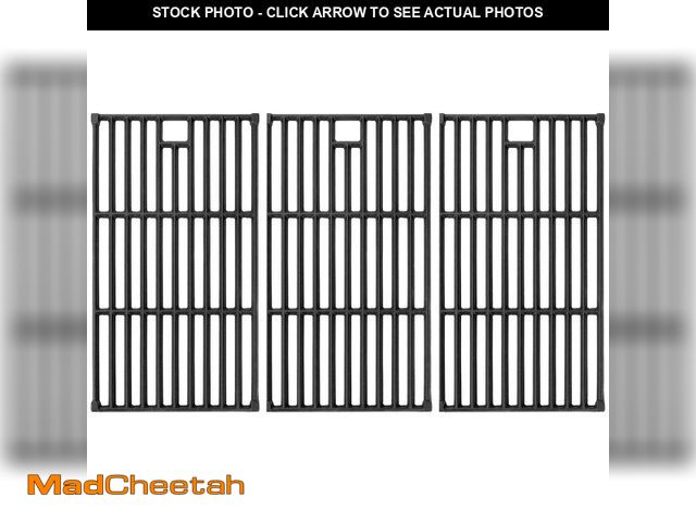 Lot 74-14268153 - Hisencn Cooking Grates for Monument Grills 24367 35633 17842, Cast Iron Grates for Dyna Glo DGE530SS...