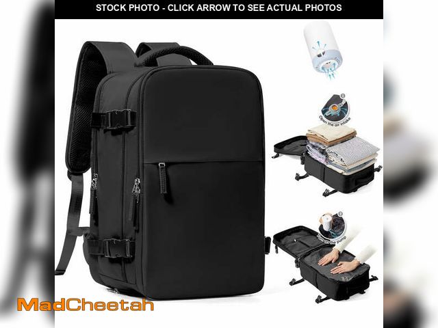 Lot 74-14446304 - Vacuum Seal Compression Large Travel Backpack with Air Pump, Personal Item Airbag Carry on Backpacks...