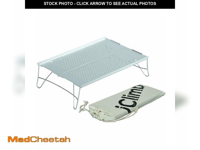 Lot 74-12713085 - iClimb Mini Solo Folding Table Ultralight Compact for Backpacking Camping Hiking Beach Picnic (Silve...