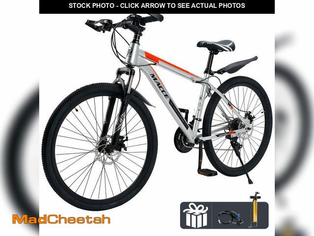 Lot 74-14219771 - (SOME DAMAGE) 26 Inch Mountain Bike for Adult, 27-Speed Front Suspension High-Carbon Steel MTB Bicyc...