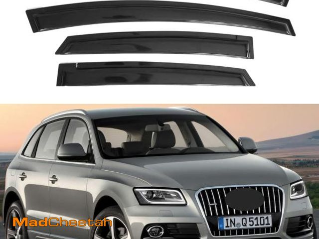 Lot 74-12399111 - IG Window Visor for Audi Q5 2009-2017, Rain Guard Tape-On Extra Durable Sun Wind Side Vent Window De...