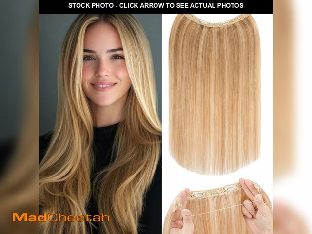 Lot 74-14271833 - Rich Choices 100% Real Human Halo Hair Extensions Remy Invisible Wire In Hair Extensions Human Hair ...