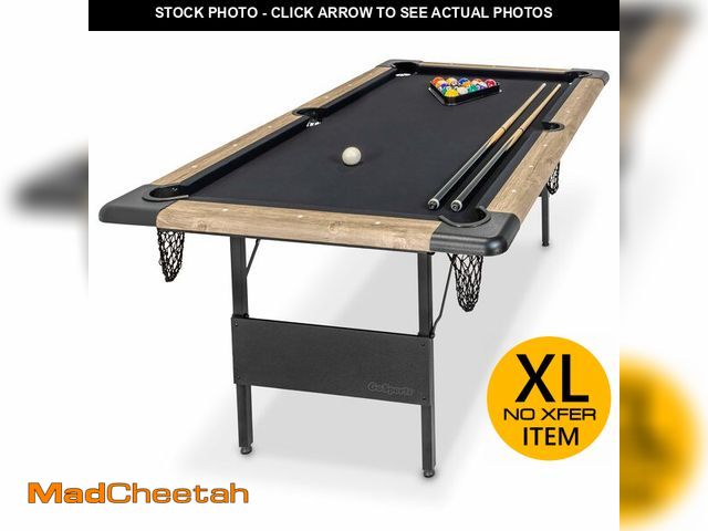 Lot 74-14610811 - (MISSING ALL ACCESSORIES)( DAMAGED ) GoSports 6 ft Foldable Pool Table - Portable Billiards Table wi...