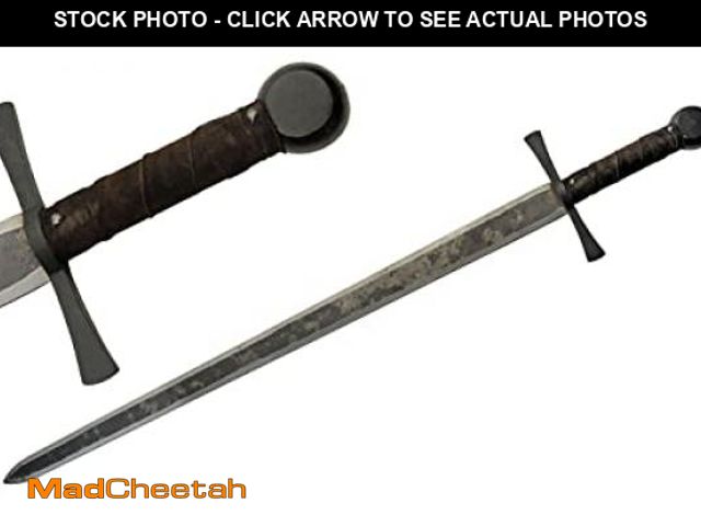 Lot 74-12367826 - SZCO 41" Handmade Rustic Medieval Broad Sword - Collectible Full Tang Knight Sword for Adults with H...