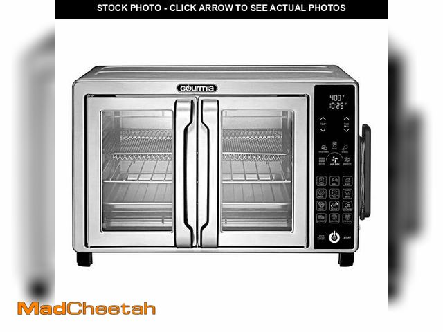 Lot 74-12990993 - Gourmia 6-Slice Digital Toaster Oven Air Fryer, with 18 One-Touch Presets &amp; Temp Probe, Stainles...