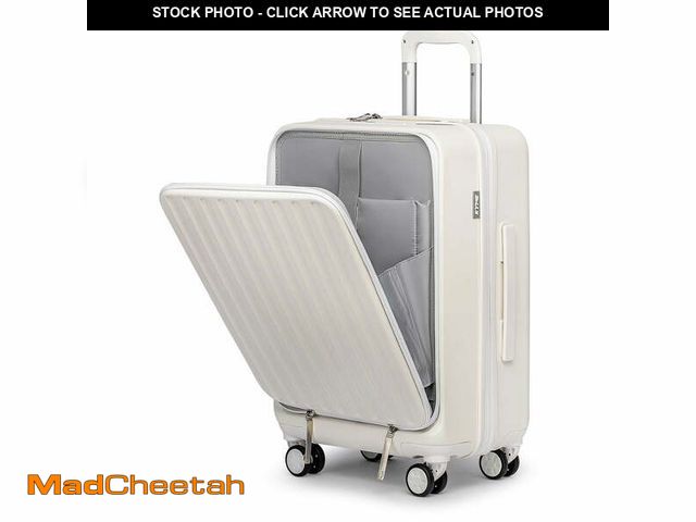 Lot 74-13055554 - Front Open Carry On Luggage Laptop Compartment 100%PC TSA Lock Spinner Wheels 20" Lightweight Hardsi...