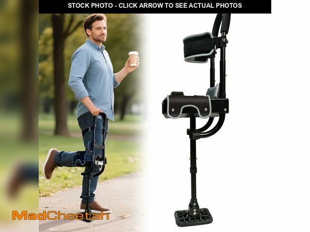 Lot 74-12702573 - Knee Crutch with Comfortable Peg Leg Alternative for Foot &amp; Leg Injuries Adjustable Safety Kneep...